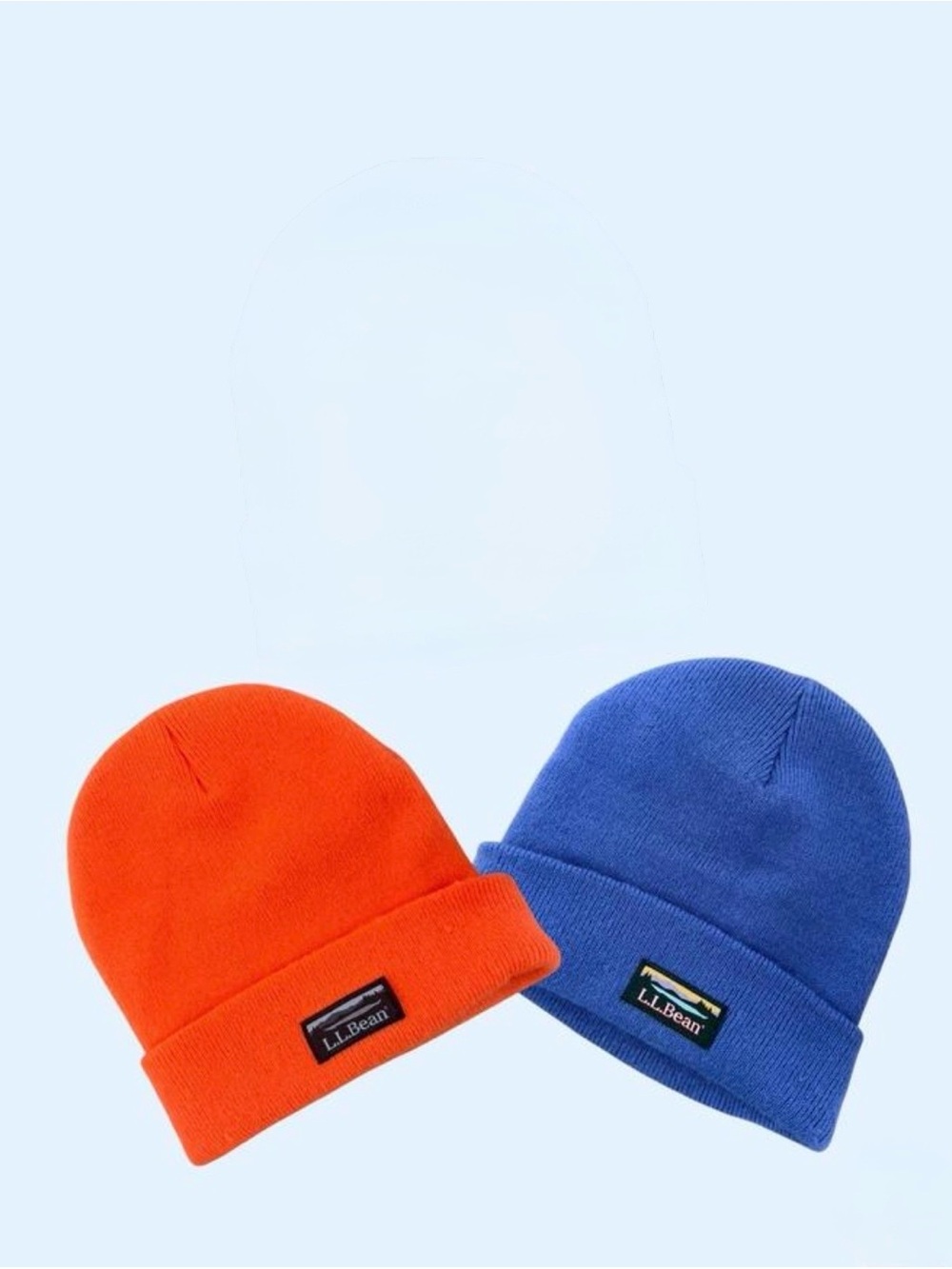 L.L. Bean Beanies in Orange and Blue
